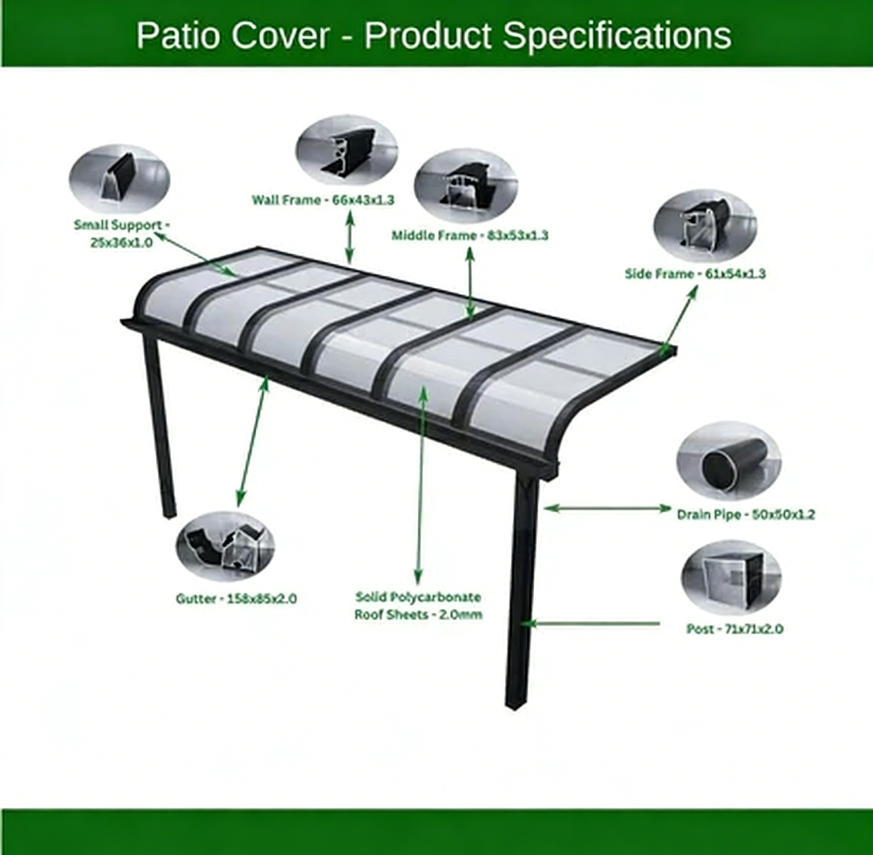 Patio Cover Kit - GREY