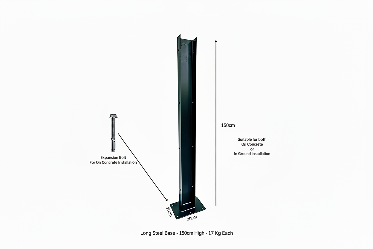 M Shape Double Carport Kit - WHITE