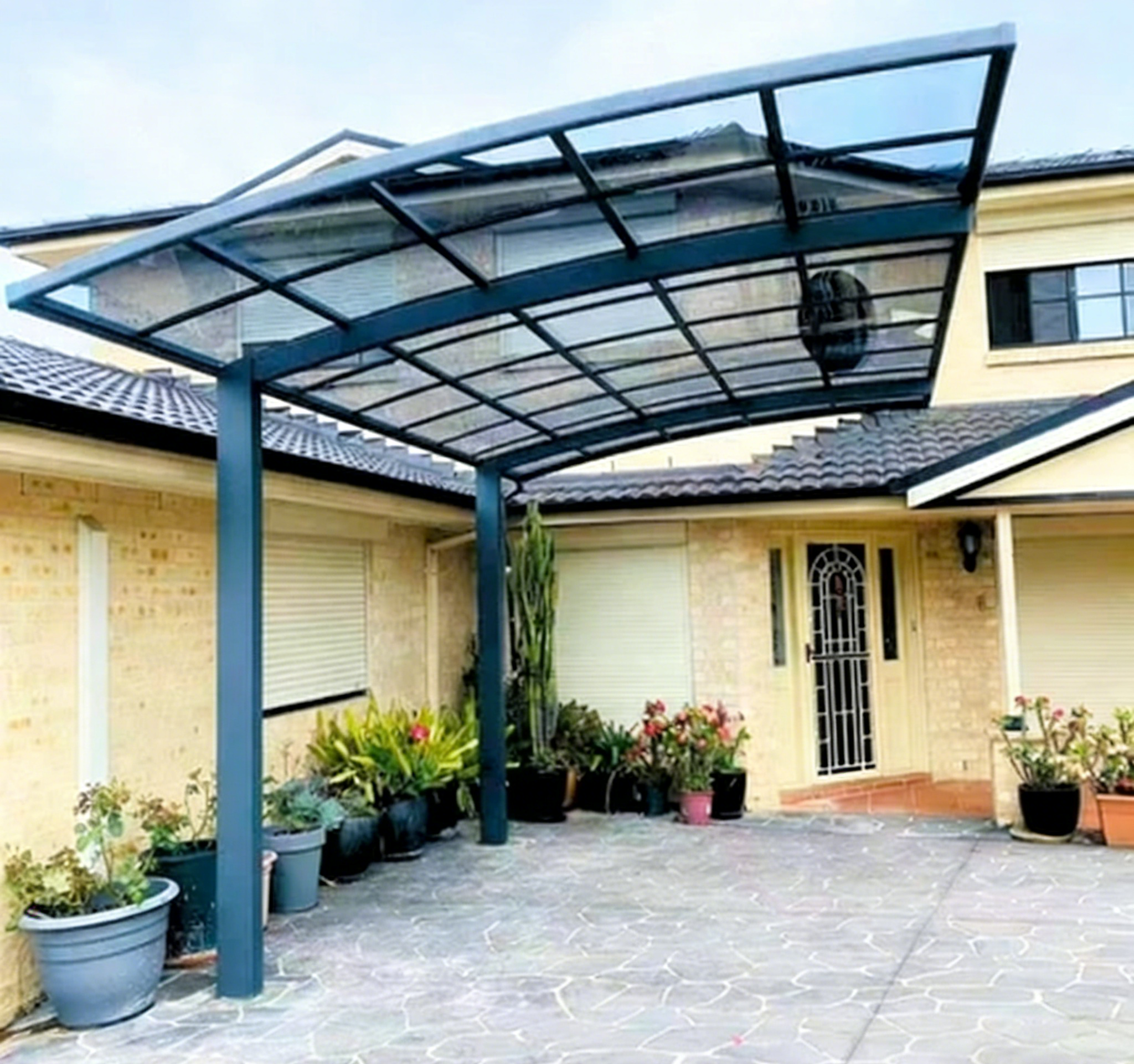 L Shape Cantilever Carport Kit - GREY